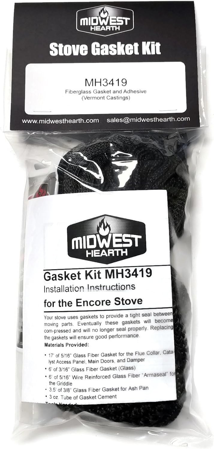 Midwest Hearth 3419 Encore Stove Gasket Kit for Vermont Castings Wood Stoves