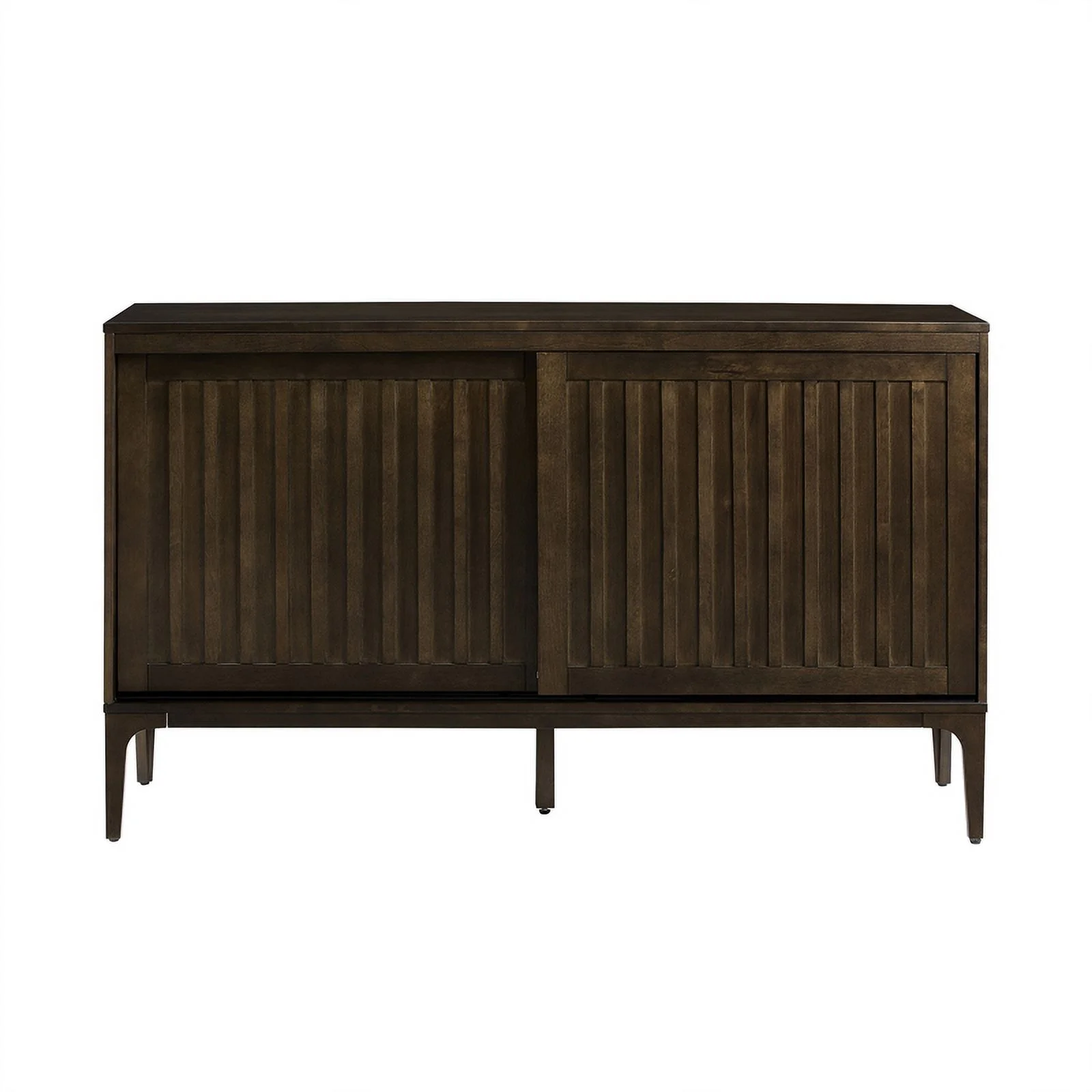 Crosley Furniture Asher Modern Particle Board Wood Sideboard in Dark Brown