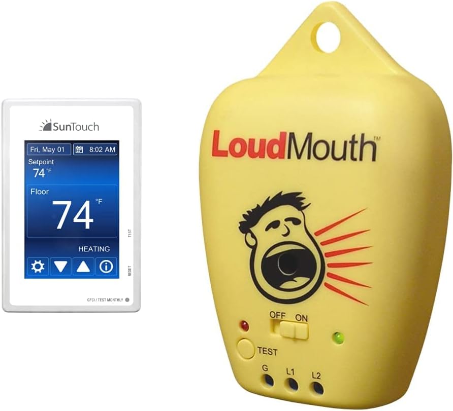 SunTouch Command Touchscreen Thermostat + Loudmouth Fault Monitor