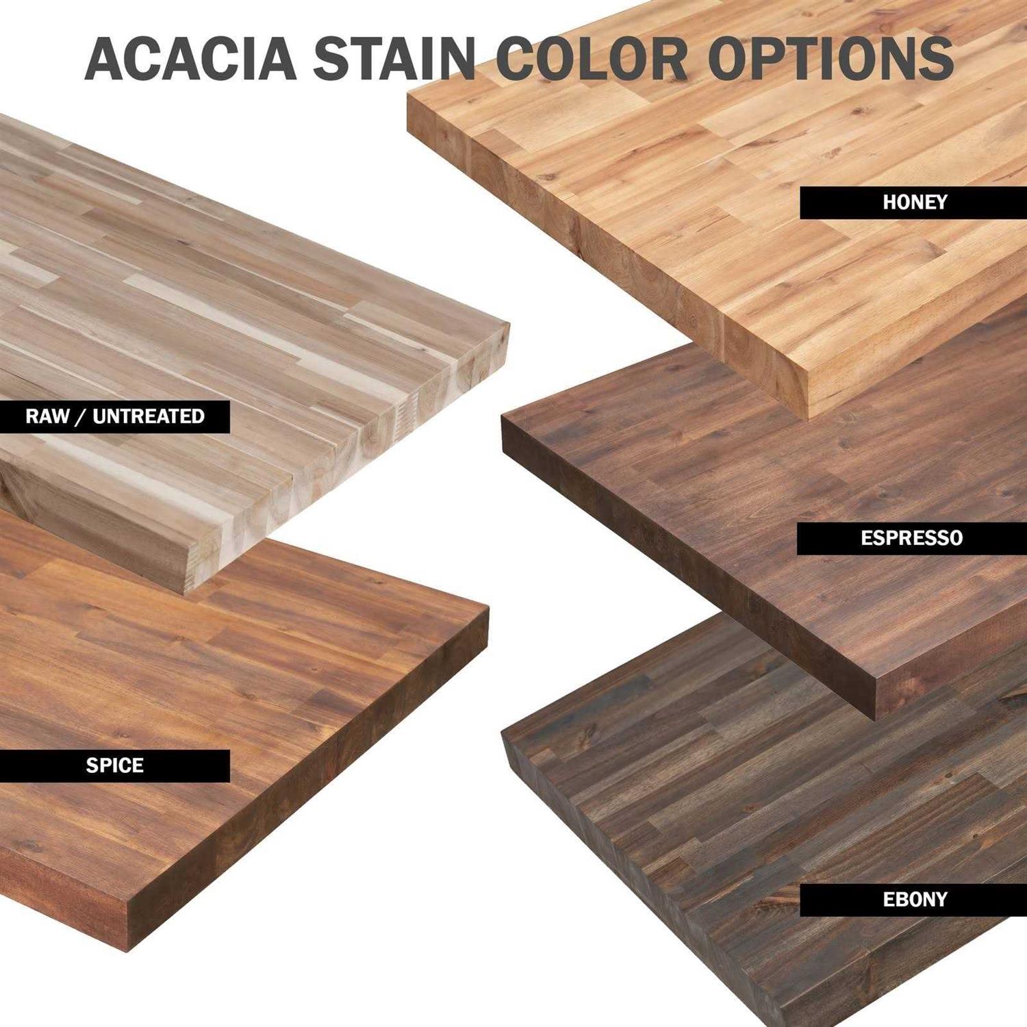 Sparrow Peak 60-in x 30-in x 1.5-in Espresso Stained Straight Acacia Butcher Block Countertop 1530FJACAESP-60 - Shop Hardware Tools Online Store