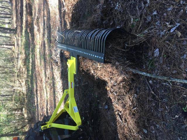 Landscape Rock Rake 3 Point Soil Gravel Lawn Tow Behind Compact Tractor 5ft