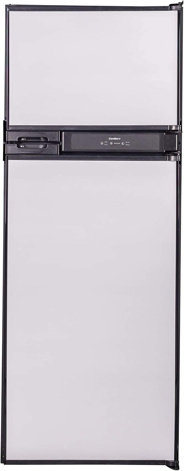 12V/DC Refrigerator Freezer 10cf Stainless for RV BOAT OFF-GRID 2 Doors