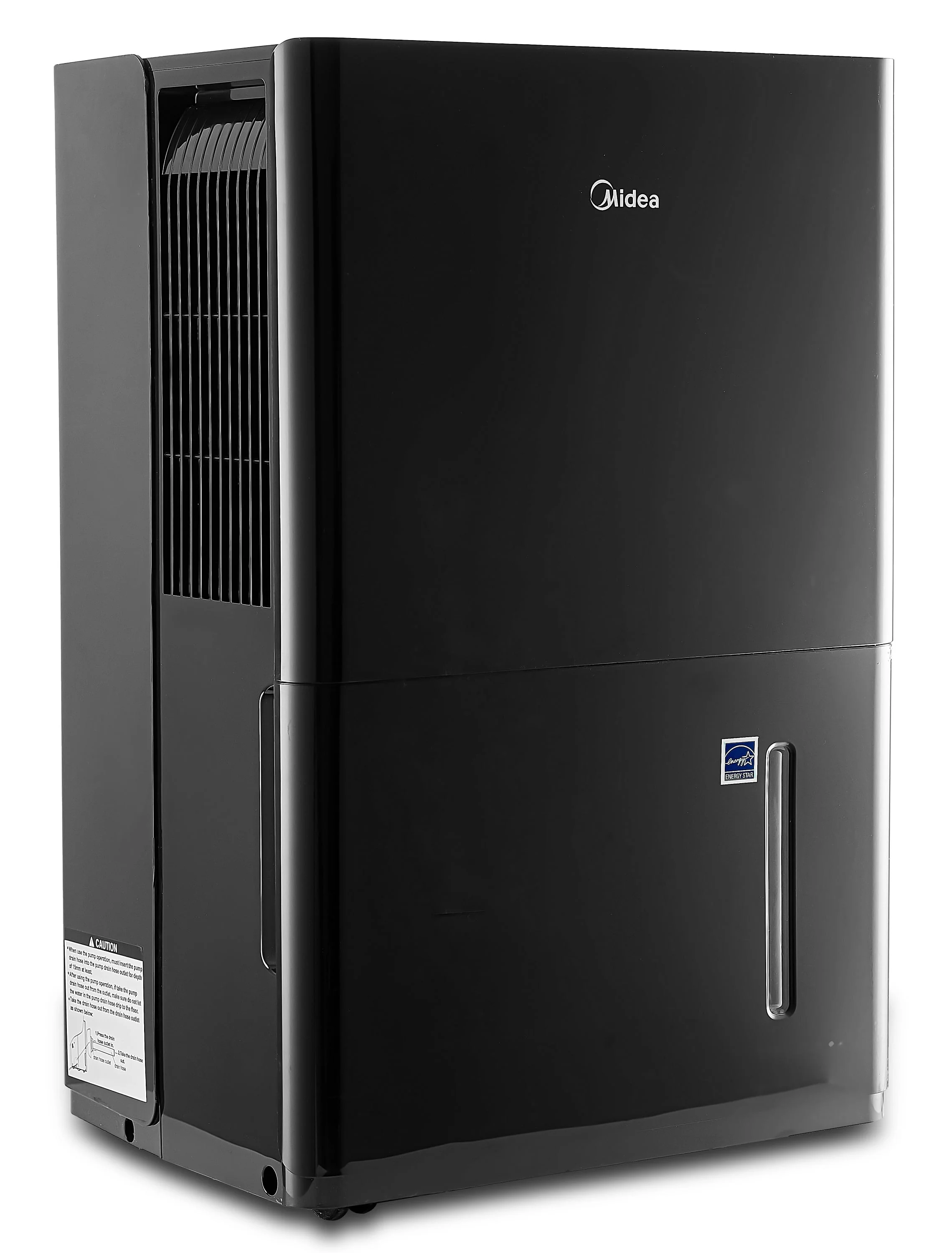 Midea 50-Pint Smart Dehumidifier with Pump - Wet Rooms, Energy Star, For Areas up to 4,500 Sq. ft., Black, MAD50PS1WBL