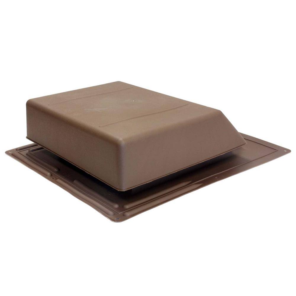 Air Vent 61 Sq. in. NFA Plastic Slant-Back Roof Louver Static Vent in Brown (Sold in Carton of 6 Only) 90122