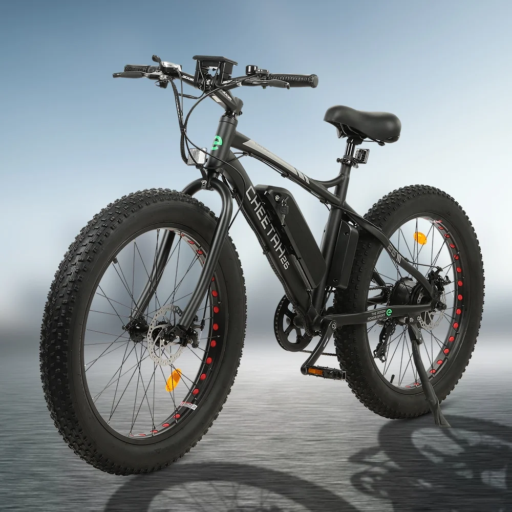 Ecotric 26 In. Electric Bicycle Fat Tire Wheel Snow Beach Mountain E-Riding Adult 36V 500 W Moped E bike A-E516646
