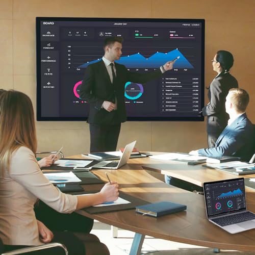 TouchWo Touchscreen Monitor Smart Board, FHD 1080P Interactive Whiteboard, Windows 10 Pro All-in-One Touchscreen Industrial PC for Office and Classroom