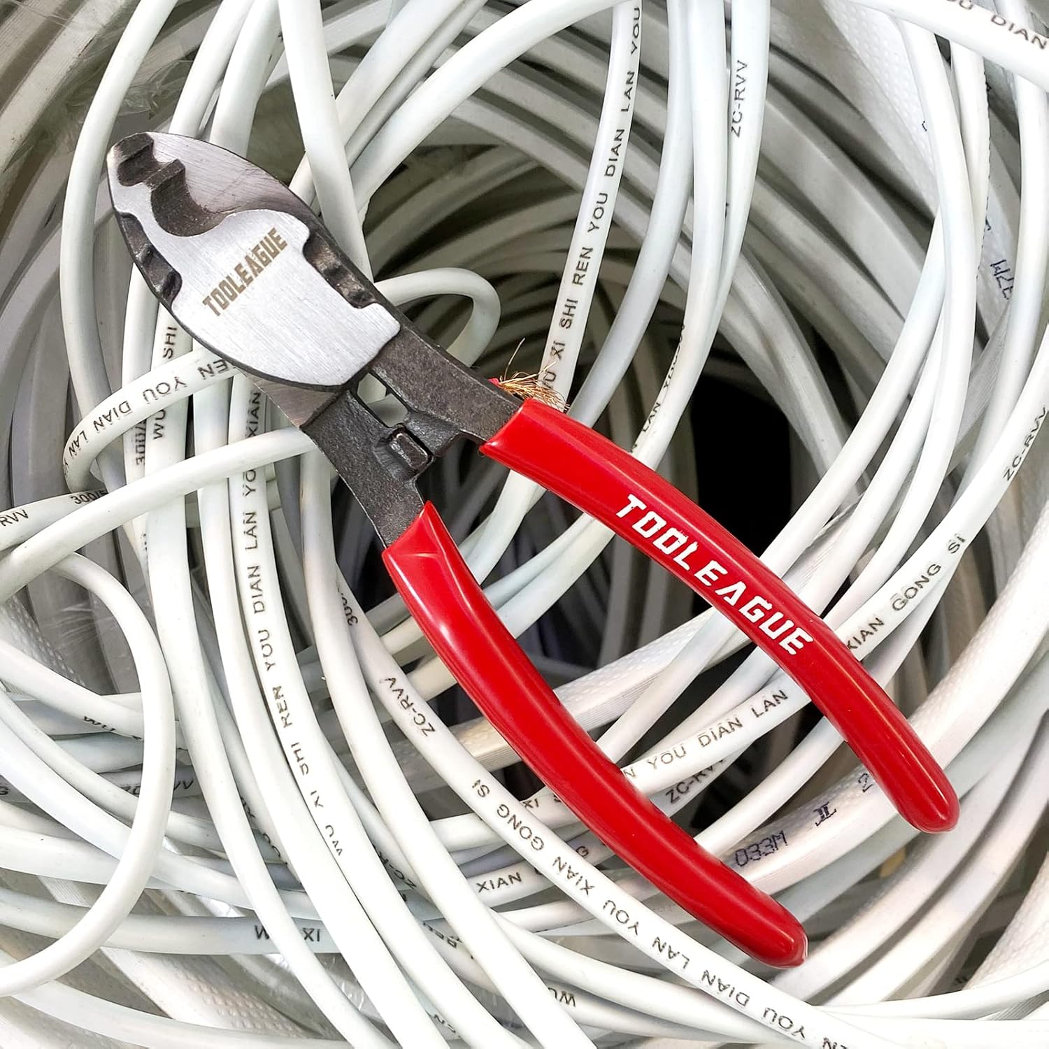 TOOLEAGUE 10 inches Cable Cutter,Heavy Duty Cable Cutting, High Leverage Cutter for Aluminum, Copper, Wire, Communications Cable