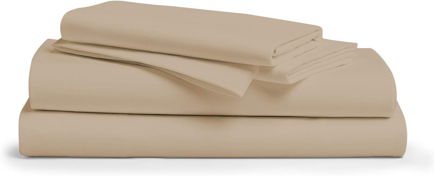 Carressa Linen 1000 Thread Count 100% Long Staple Soft Egyptian Cotton Sheet Set, 4 Piece Set, California King Sheets, Upto 17" Deep Pocket, Smooth & Soft Sateen Weave, Luxury Bedding, Blush