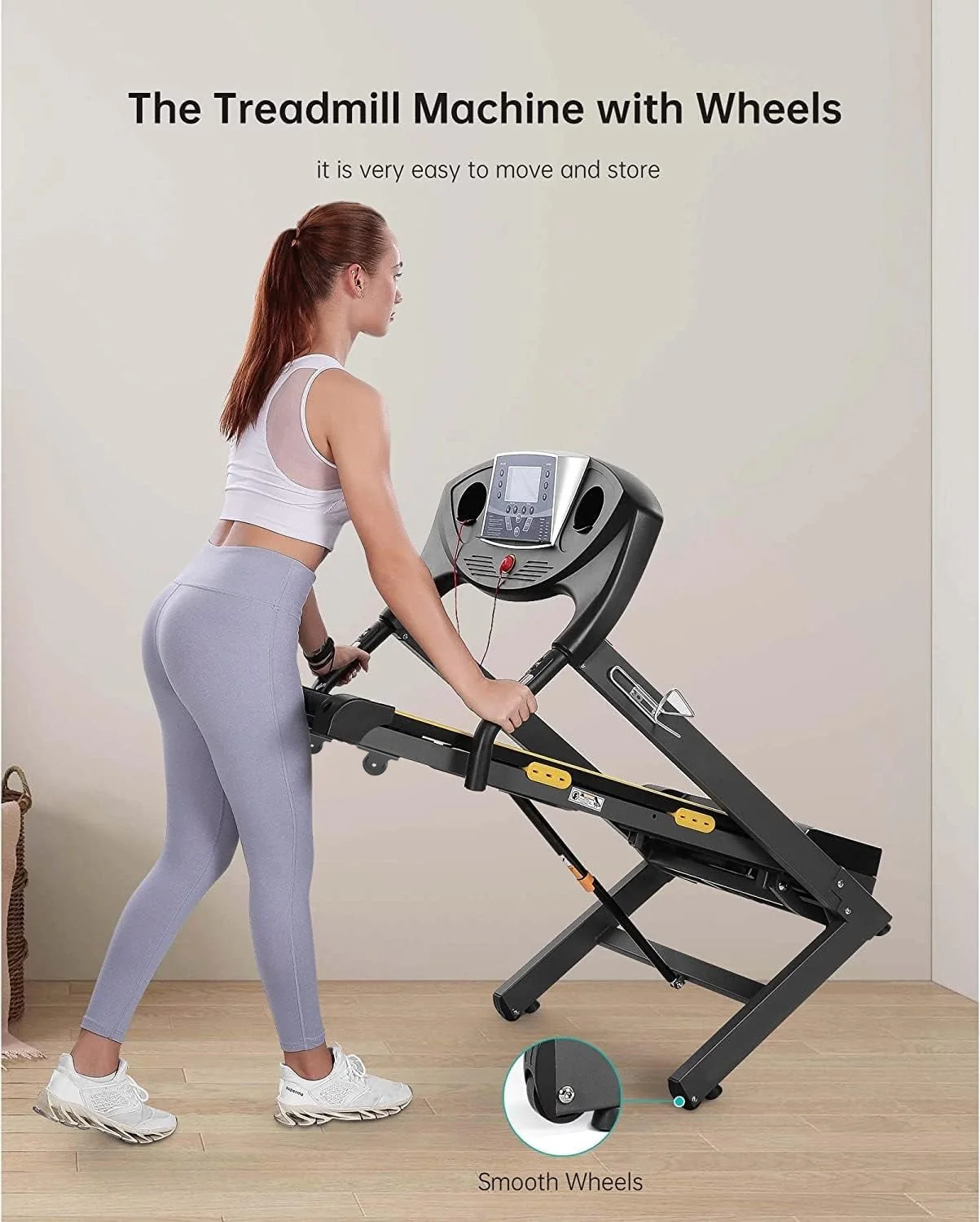 Treadmill with Incline Folding Treadmill with 12-Level Automatic Incline 2.5hp Power 8.5mhp Speed Running Machine 15 Preset Training Program Electric Treadmill for Home Use