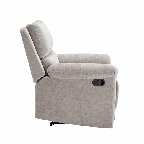 MINCETA Recliner Chairs,Modern 5" Wall Hugger Nursery Recliner with Overstuffed Arm and Back for Living Room,PU Leather in Brown
