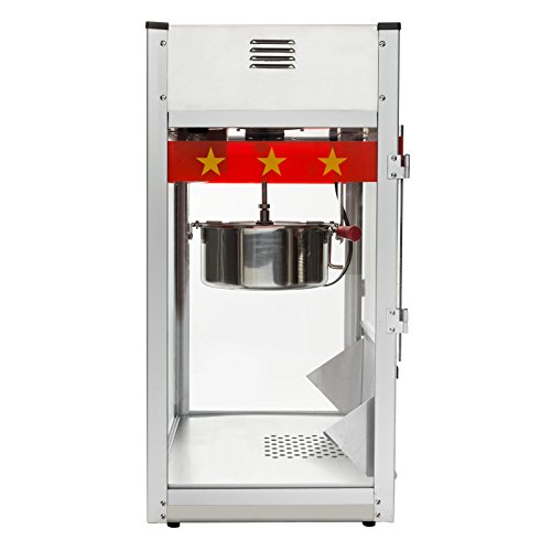 Olde Midway Commercial Popcorn Machine Maker Popper with Large 12-Ounce Kettle - Black