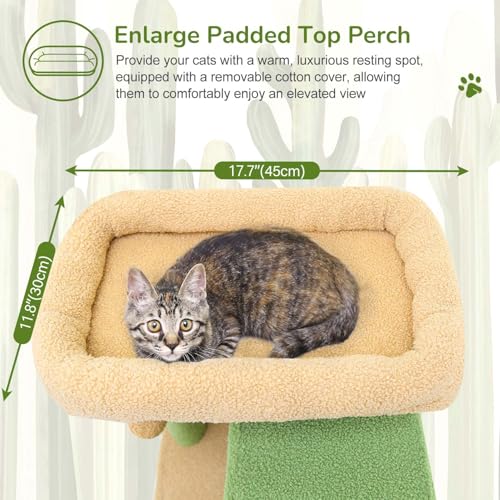 Globlazer Heavy Duty Cat Tree, 70 inch Sturdy Cat Tree for Indoor Cats Extra Large Cat Tower with Scratching Post, Hammock, Cat Condo for Adult Cats Kittens, F70 Pro, Light Grey