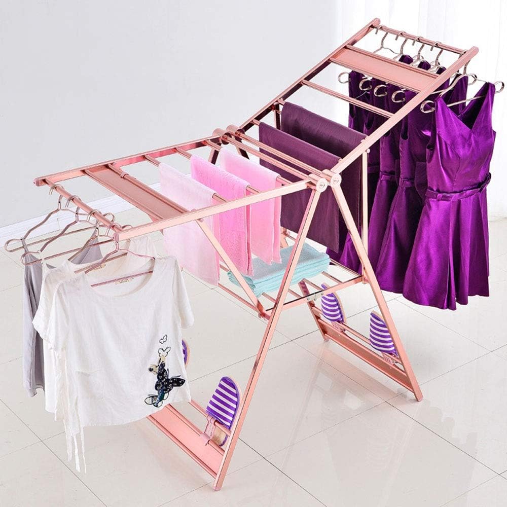 Folding Space-Saving hes Airer for Utility Room & Kitchen Drying Rack with Plenty of Space for Laundry for Easy Storage