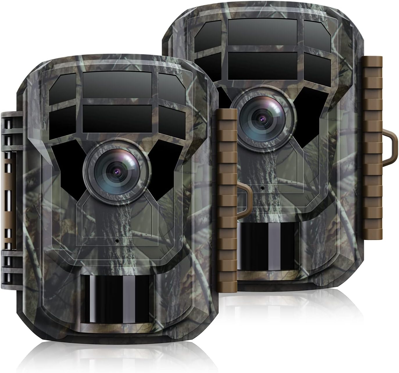 2 Pack Trail Camera - Game Camera 20MP 1080P Motion Activated Trail Cam Scouting Hunting Cam Wildlife with 2.0 ″LCD Screen 120° Wide Angle Lens Night Vision Waterproof