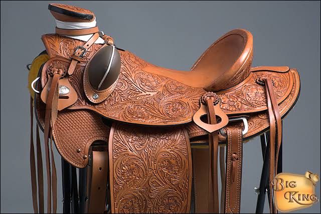 Hilason 16 in Western Horse Wade Saddle Leather Ranch Roping Oiled