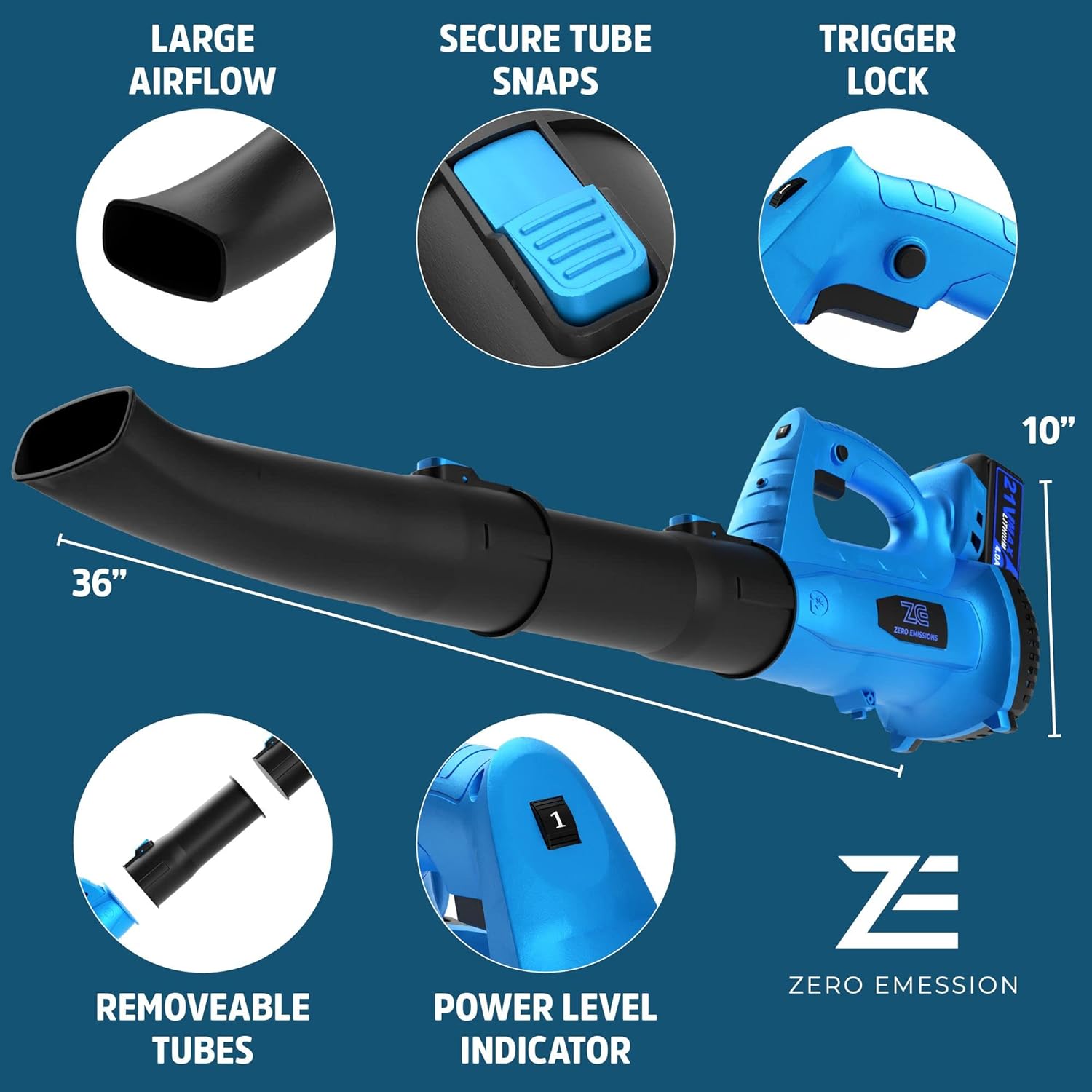 Expansion Wellness Leaf Blower - 320 CFM 150 MPH Cordless Sweeper & Jet Blower with 21V/4.0Ah Battery & Charger - Portable & Lightweight Leaf Blowers for Lawn Care & Snow Blowing