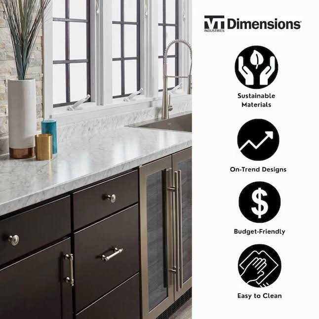VT Dimensions Formica 25.25-in x 3.75-in Carrara Bianco 6696-43 Straight Laminate Countertop with Integrated Backsplash