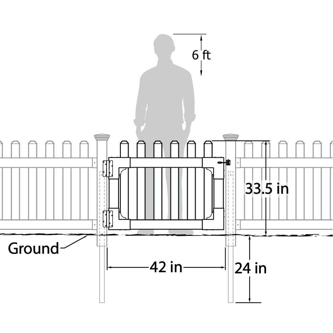 Zippity Outdoor Products Newport Vinyl Picket Gate - Shop Hardware Tools Online Store
