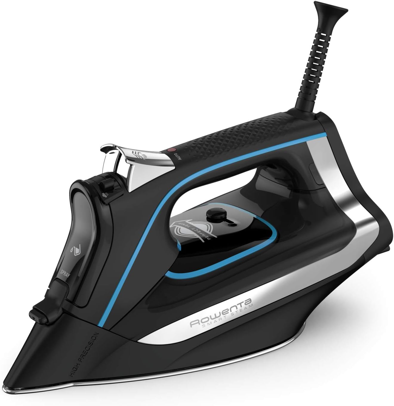 Rowenta Perfect Steam Pro Stainless Steel Soleplate Professional Steam Station & Smart Temp Stainless Steel Soleplate Steam Iron for Clothes 380 Microsteam Holes, Cotton