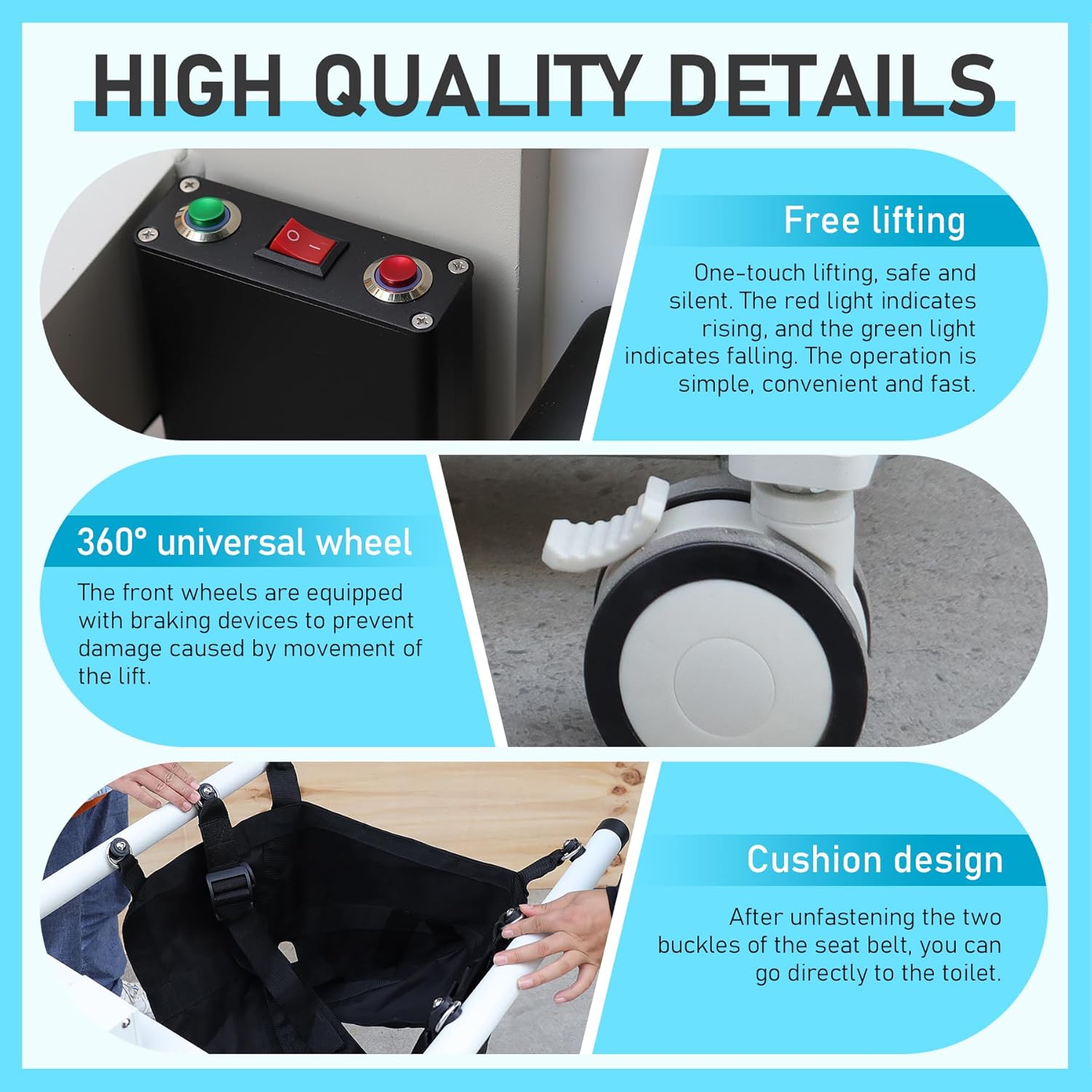 Manual Plus Electric Patient Lift Transfer Chair，Wheelchair to Car Transfer Devices,Electric Patient Transfer Lift Chair Transfer Chairs for Seniors,Wheelchair Lifts for Home Patient Lift
