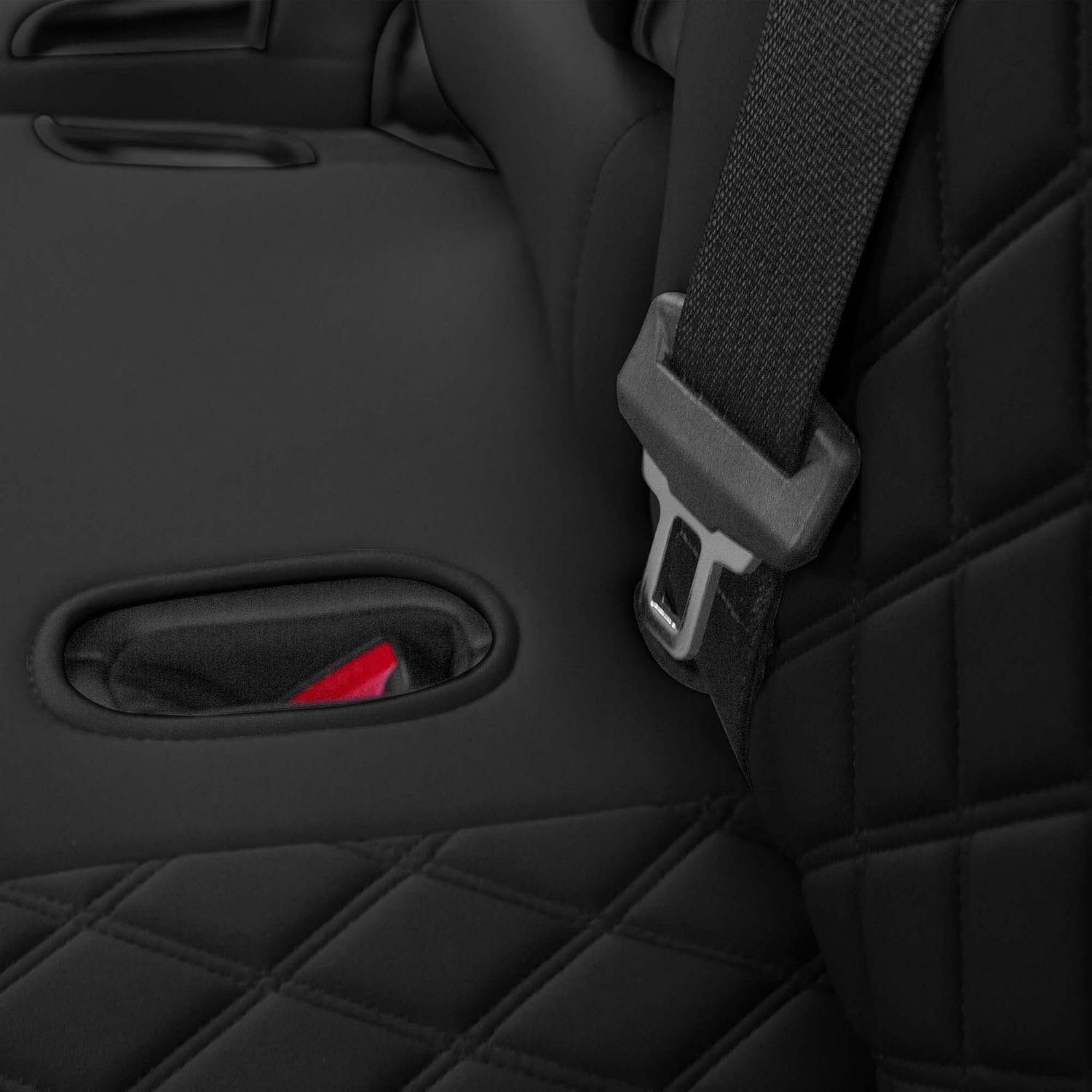 FH Group Custom Fit Seat Covers for Tesla Model Y Neoprene Water Resistant Automotive Seat Covers - Full Set Black