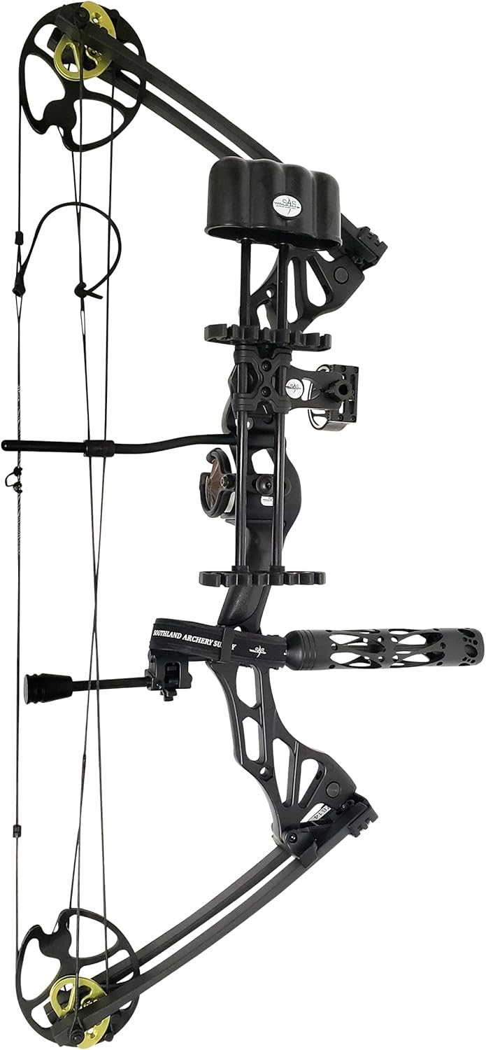 Southland Archery Supply SAS Outrage 70 Lbs 31'' ATA Compound Bow (Black Package Pro)