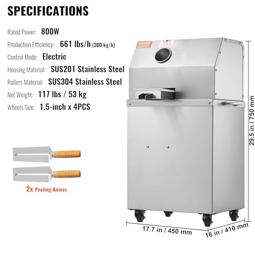 VEVOR Commercial Sugar Cane Juicer