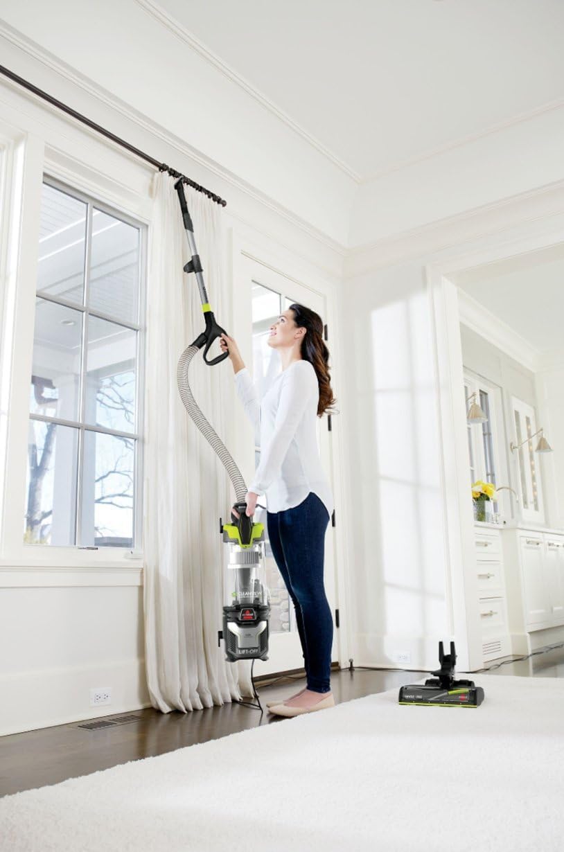 BIISSELL - CleanView Alleergen Lift-Off Pet Vacuum Tangle-Free Brush Roll & HEPA Sealed - Black/Electric Green