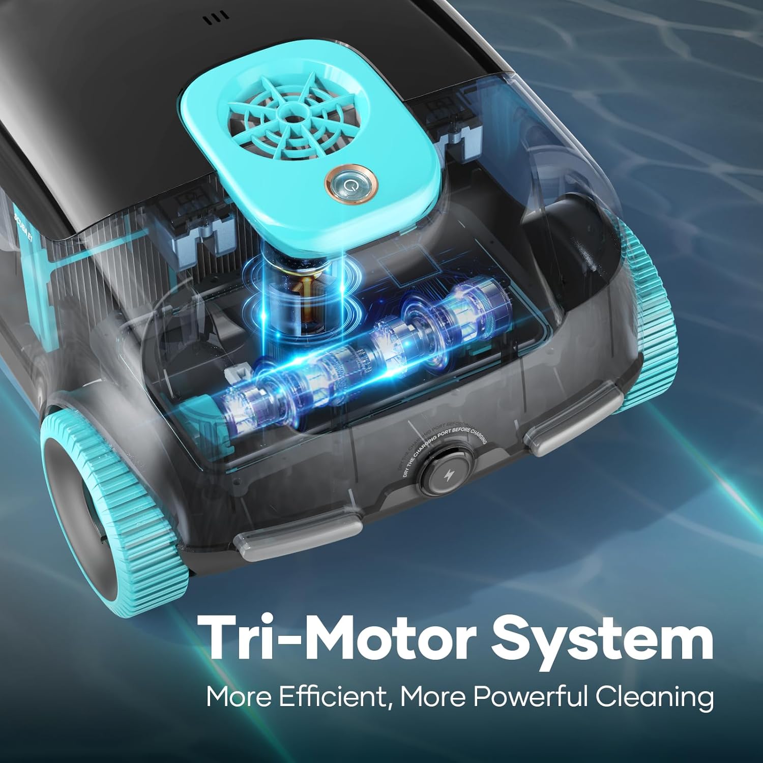 AIPER Scuba E1 Automatic Pool Cleaner, Robotic Pool Vacuum, Featuring Dual-Filtration, Lasts 130 Mins, Self-Parking, Suction Pool Cleaner for Above Ground/Flat Pools up to 1100 Sq.ft