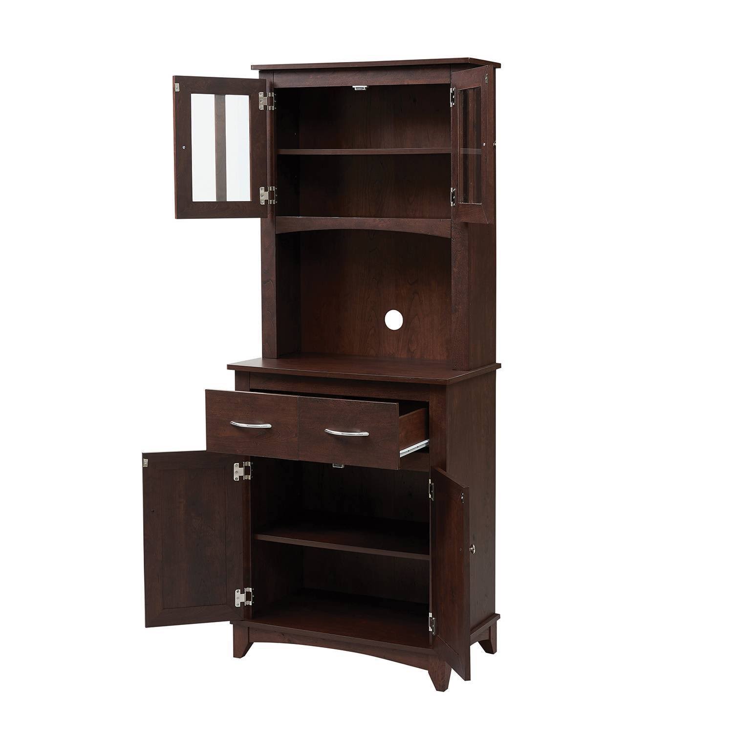 Traditional Microwave Cabinet Mahogany - Home Source