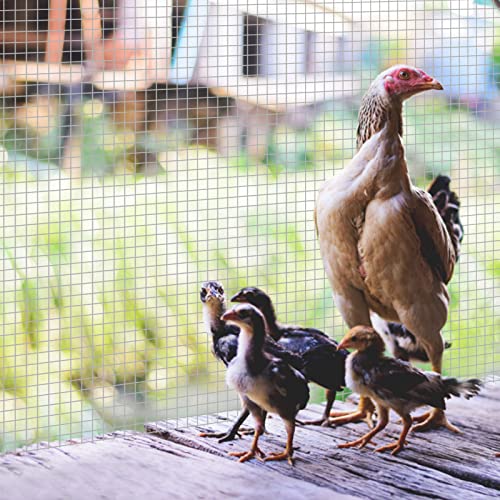 Hardware Cloth 1/4inch 36inx100ft Galvanized After Welding Square Metal Mesh Wire Mesh Fencing Wire Diameter 0.8mm Wire Chicken Coop for Vegetables Garden Animal Enclosure
