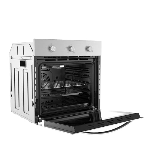 Single Gas Wall Oven Bake Broil Rotisserie Functions with Mechanical Controls-Built-in Timer-Convection Fan in Stainless Steel