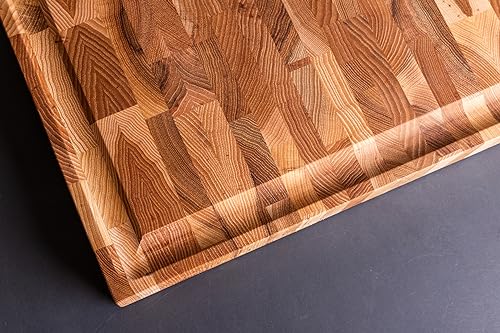 Brandenberg End Grain Cutting Board (Maple) with Juice Groove great For Meats, 20 Inches x 14.5 Inches x 2.25 Inches Great Holiday Gift Idea