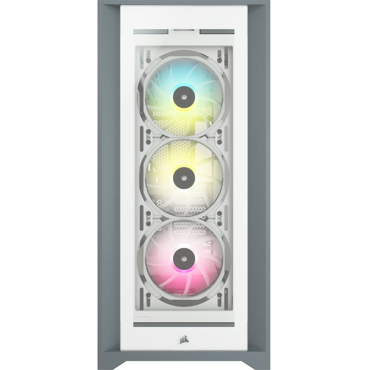 Corsair iCUE 5000X RGB Tempered Glass Mid-Tower ATX PC Smart Case - White