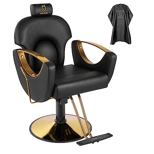 Reclining Barber Chair Salon Chair Height Adjustable Hydraulic Chair Barber Chairs Salon Hydraulic Recliner Chair Hydraulic Pump Profession Shampoo Chair Beauty Salon - Pink