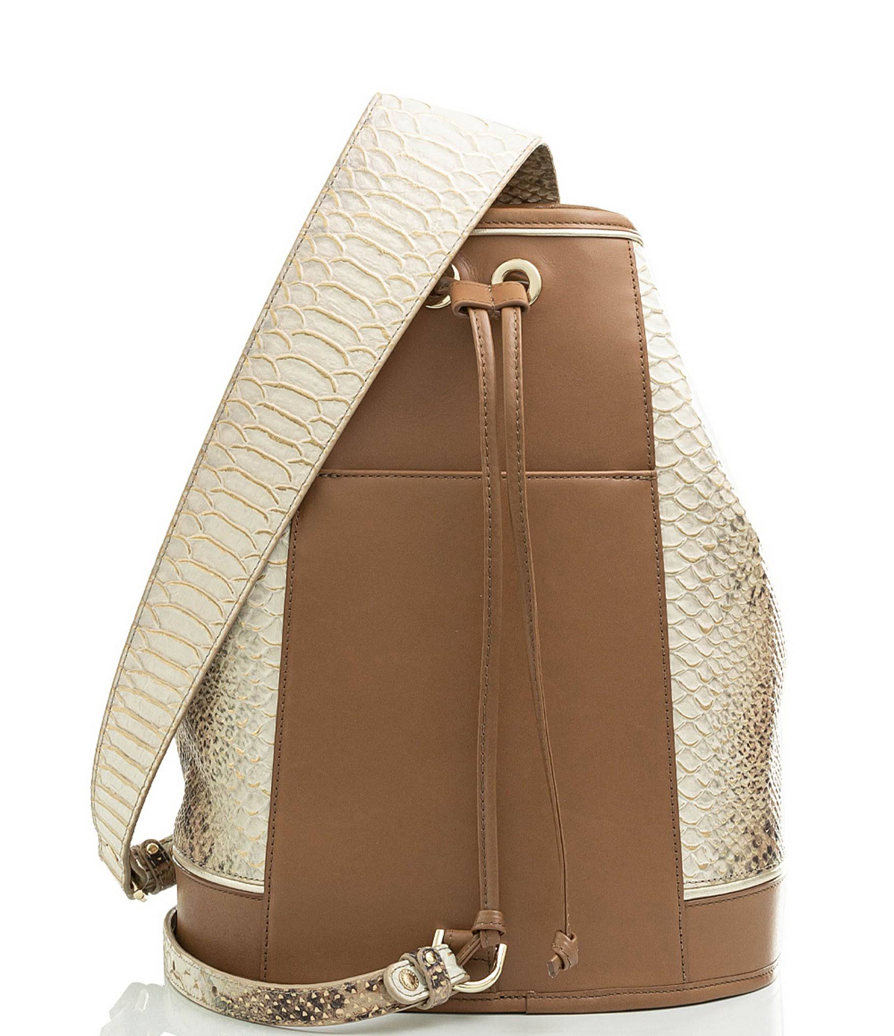Brahmin Delancy Collection Allie Sling Backpack - Cappuccino