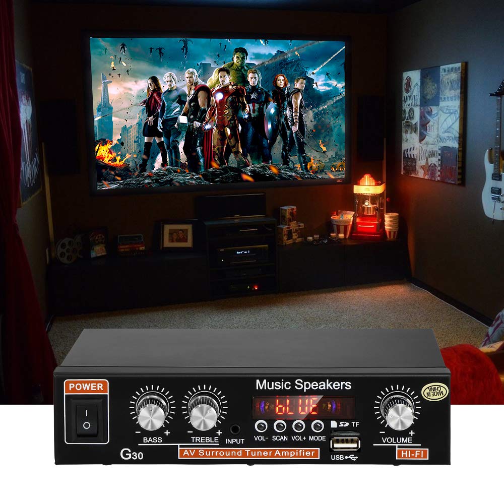 Amplifier Home Audio,Bluetooth Stereo receivers ARCHEER 2 x 45W Mini Hi-Fi Amplifier Dual Channel Mixer Sound Stereo with Bass and Treble Control for Home Theater PA Car Tablet PC, Studio Use Pack of 2