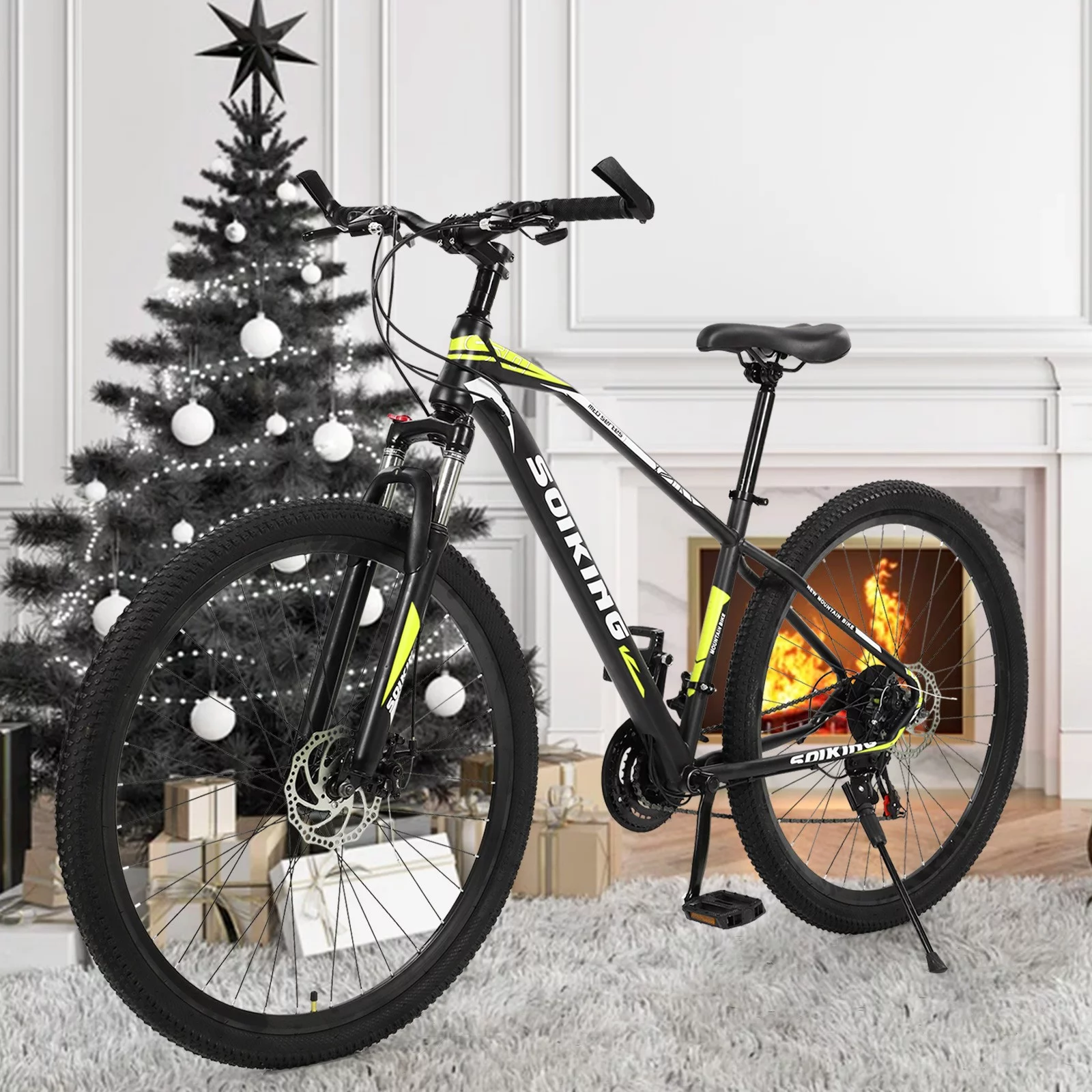 Guzom Adult Mountain Bikes- Mountain Bike 26-inch Outdoor Sports, 21-Speed , Suitable for Men and Women