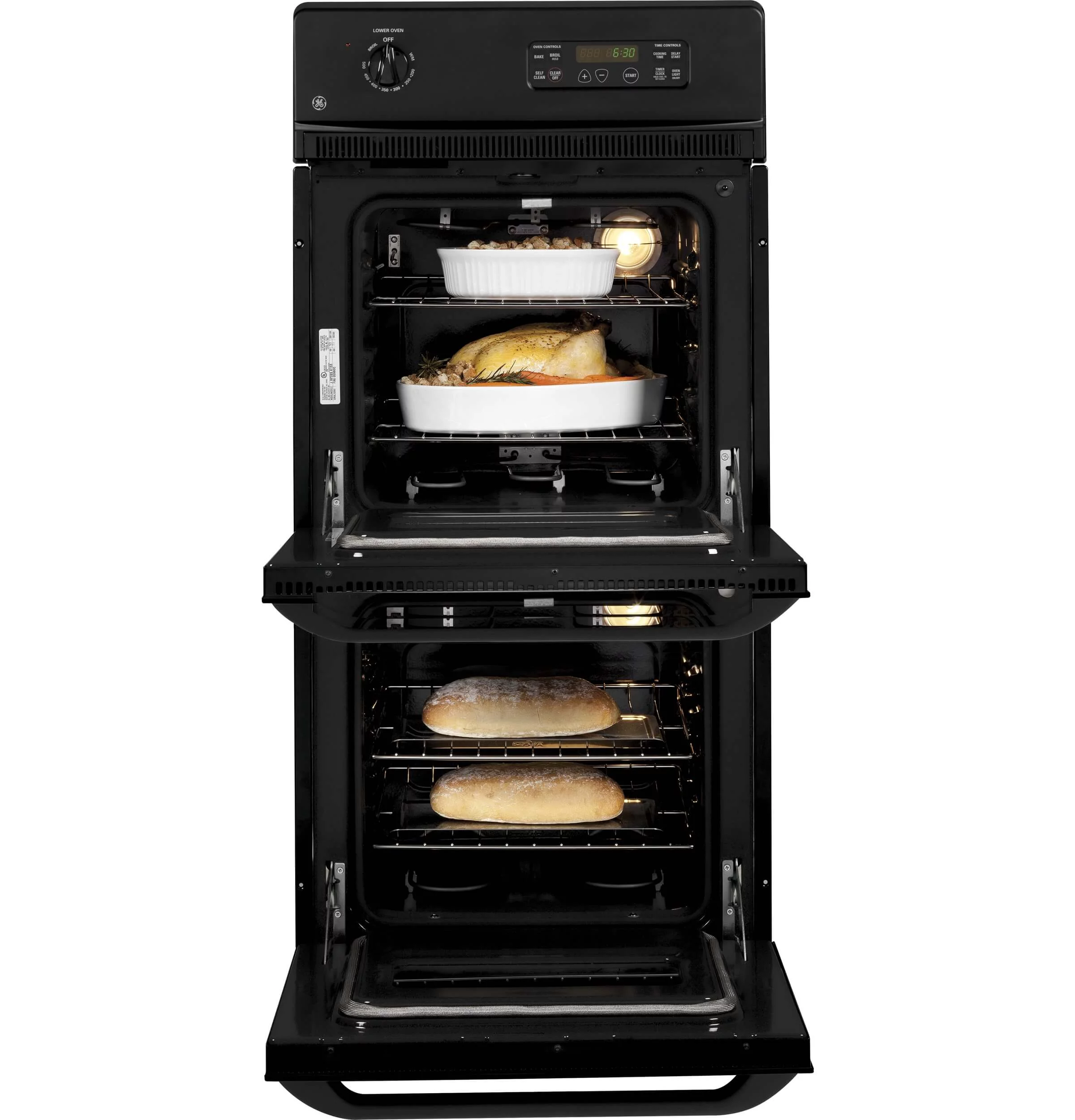 Ge Jrp28 24" Wide Built-In Double Electric Oven - Stainless Steel