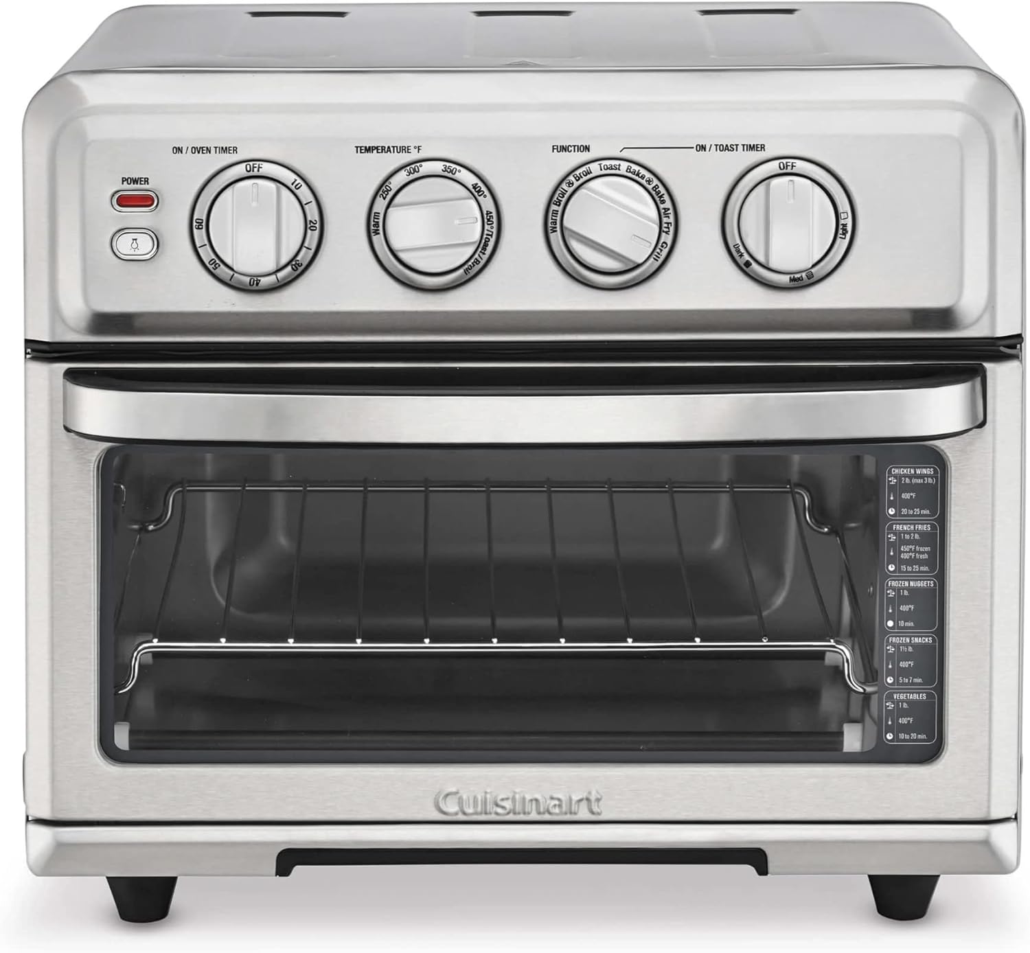 Cuisinart Air Fryer + Convection Toaster Oven, 8-1 Oven with Bake, Grill, Broil & Warm Options & CPT-122BK 2-Slice Compact Plastic Toaster, Black
