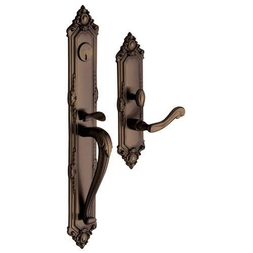 Baldwin 6950.RENT Kensington Right Hand Single Cylinder Mortise Handleset Trim S, Lifetime Polished Brass