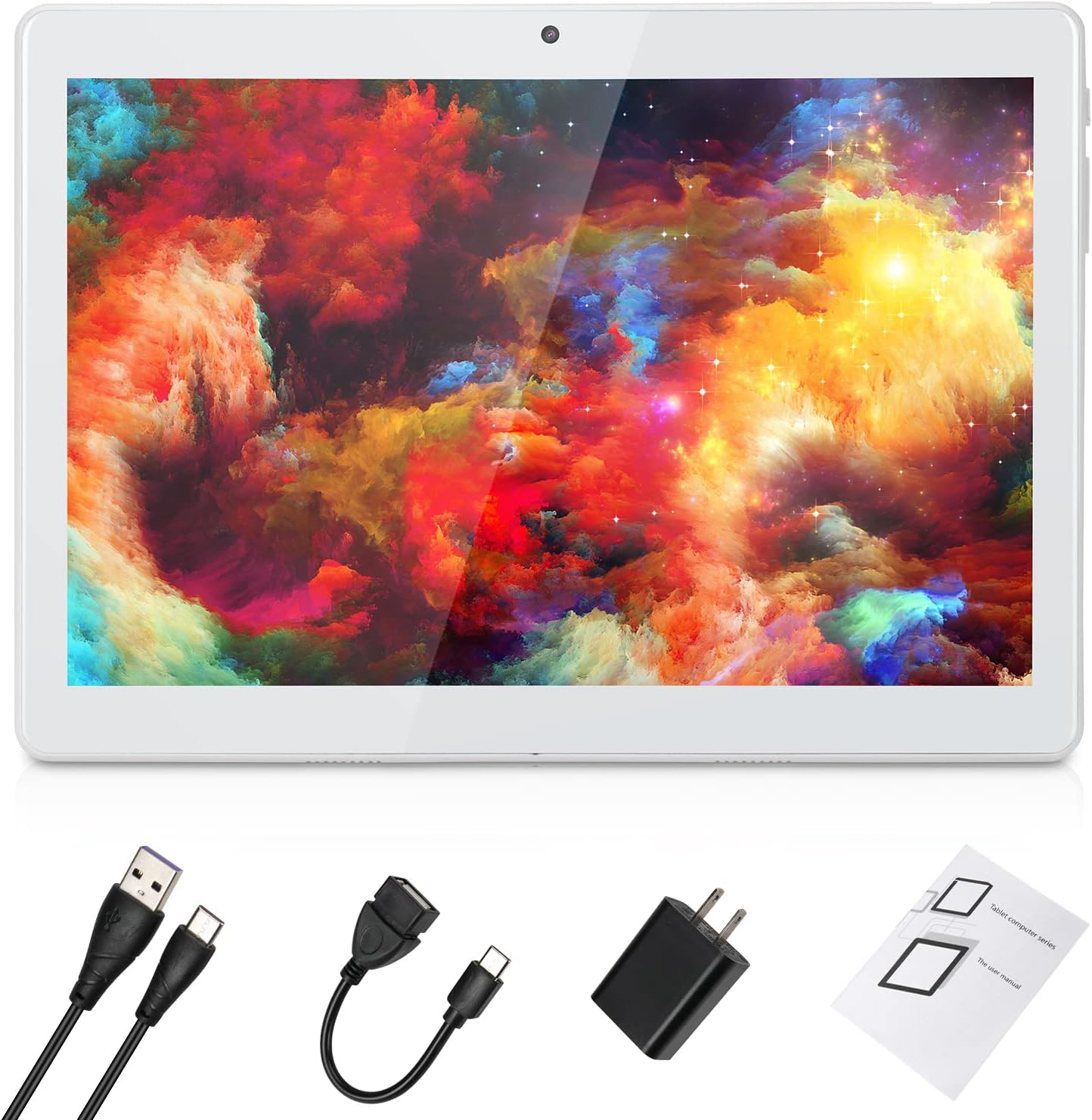 10 inch Android Tablet, 2GB RAM 32GB Storage, 1.8Ghz Processor, 10.1 IPS HD Display, Micro HDMI, 2.4G 5G WiFi, Metal Body Black