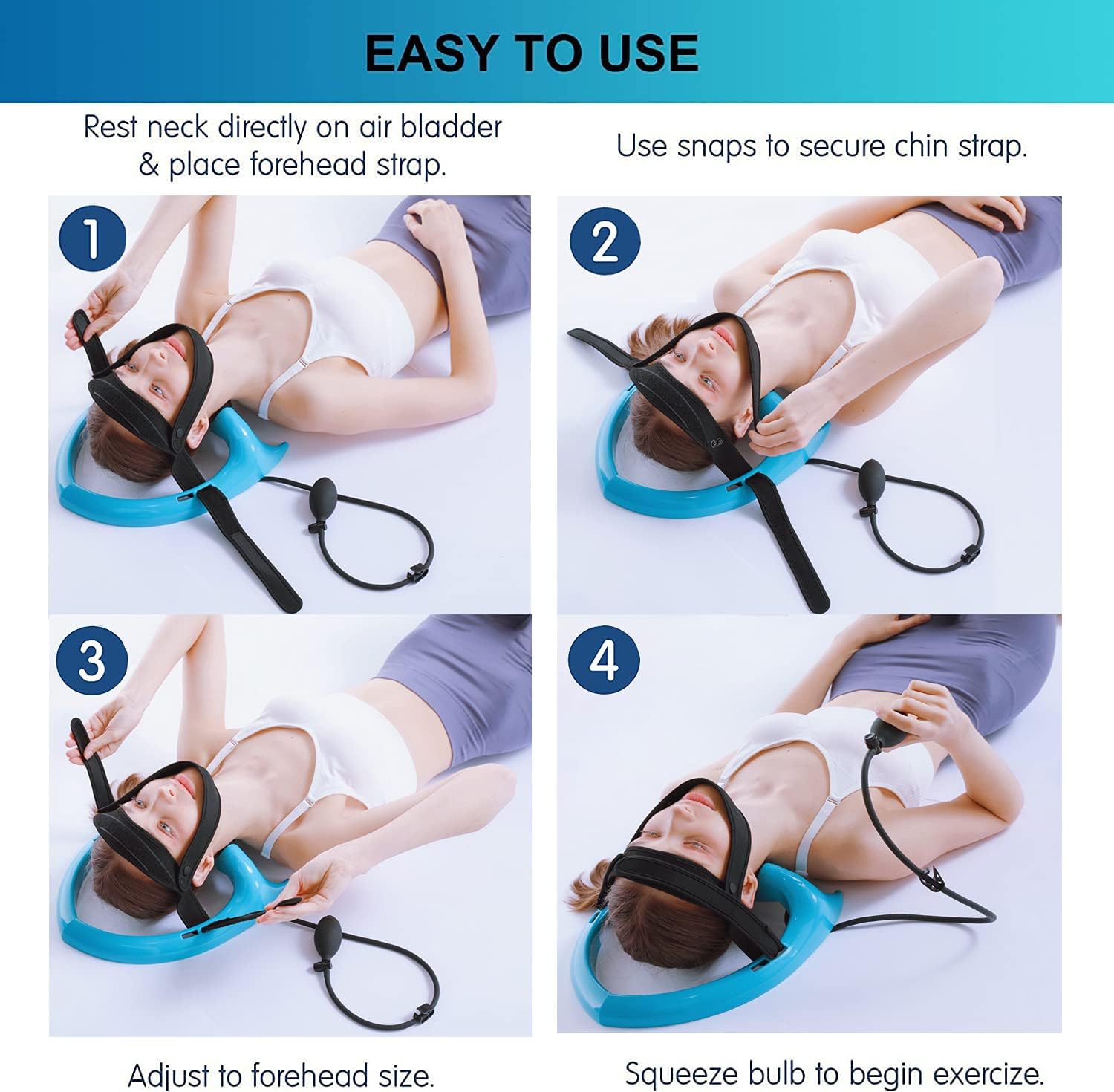 Posture Neck Exercising Cervical Spine Hydrator Pump, Relief for Stiffness, Relieves Neck Pain, Neck Curve Restorer Pack of 2