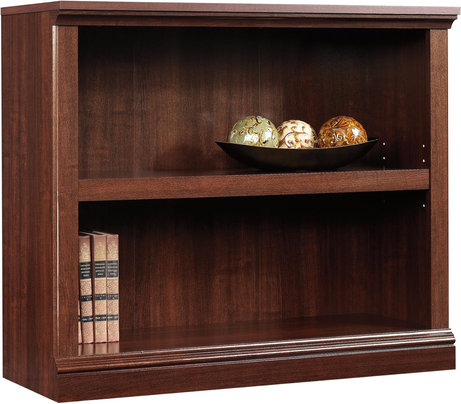 Sauder 2-Shelf Bookcase, Select Cherry finish