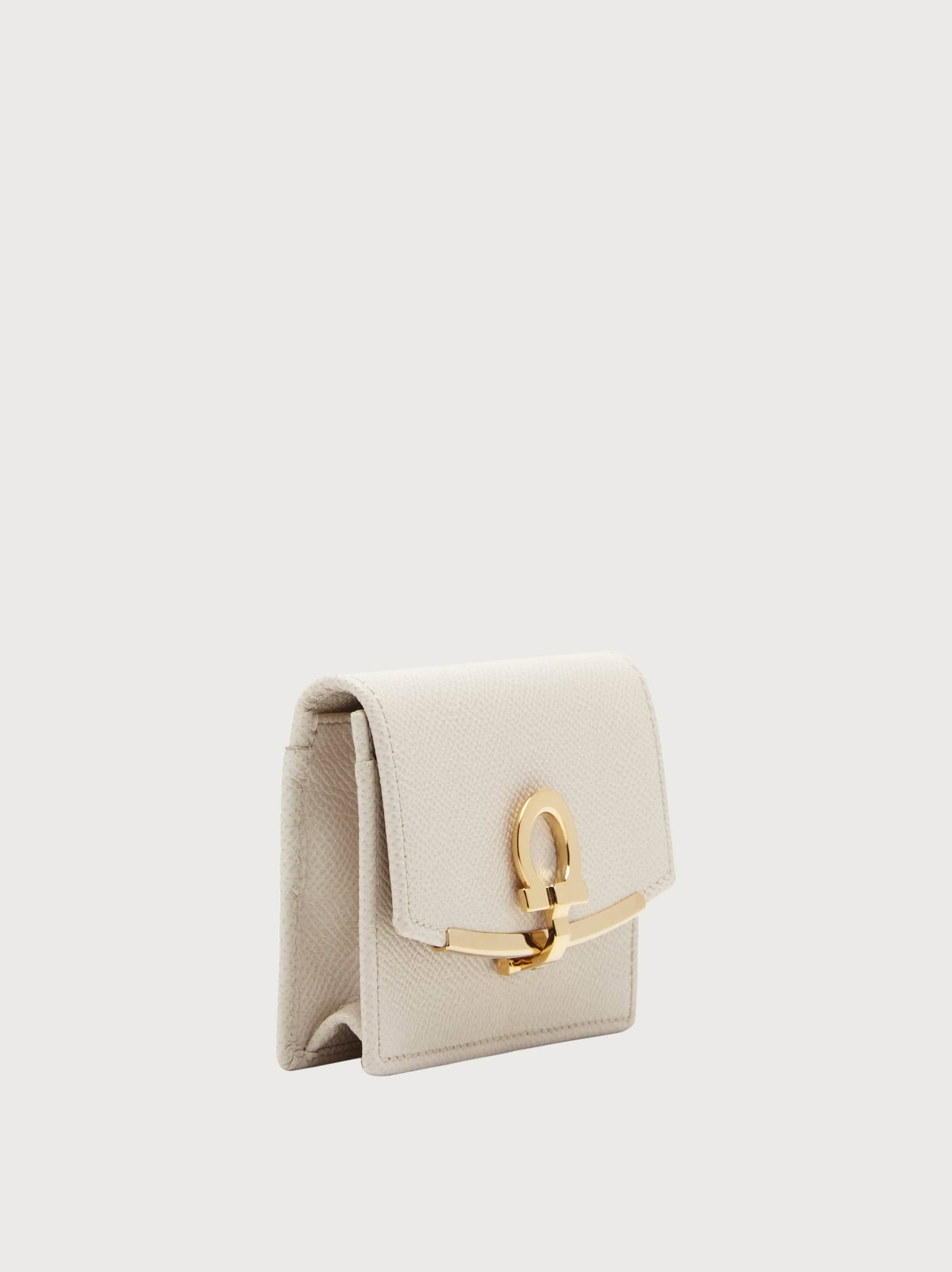 Salvatore Ferragamo Gancini Leather Card Case