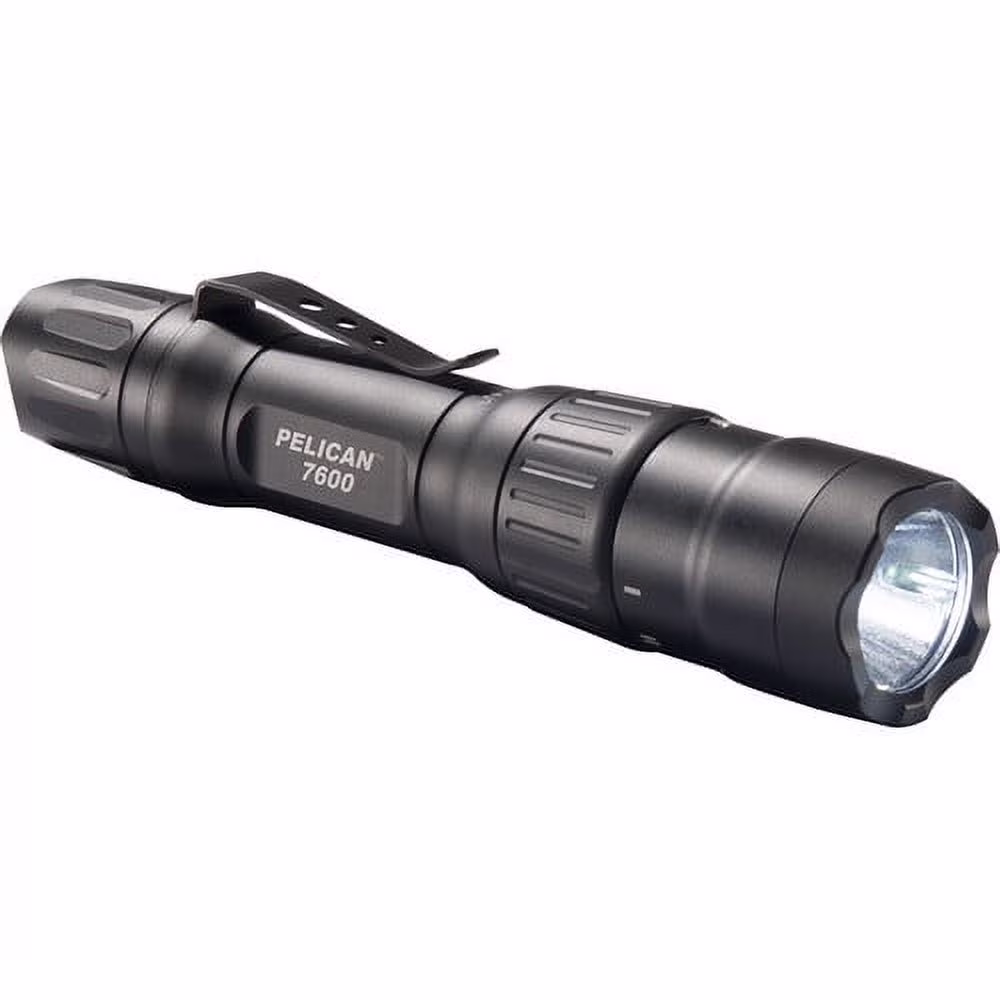 Pelican 562-076000-0040-110 Rechargeable Tactical Tri-Color Flashlight, Matte Black