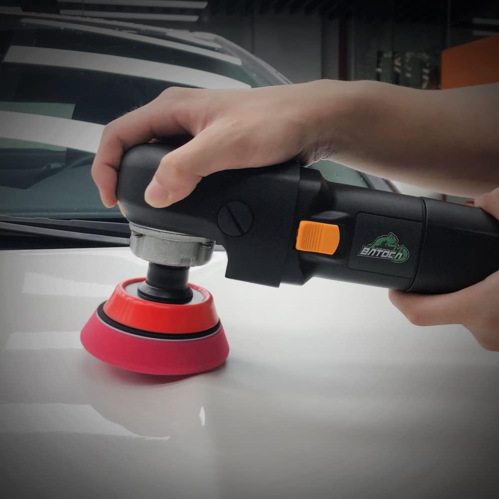 BATOCA Mini Buffer Polisher, 3 inch Rotary Polisher, 1inch-5inch Car Buffer Sets, 6-Level Speed Mini Polishing Machine, Car Polisher with Foam Polishing Pads, Polisher for Car Detailing