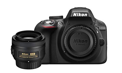 Nikon D3300 24.2 MP CMOS Digital SLR with Auto Focus-S DX Nikkor 18-55mm f/3.5-5.6G VR II Zoom Lens (Black)