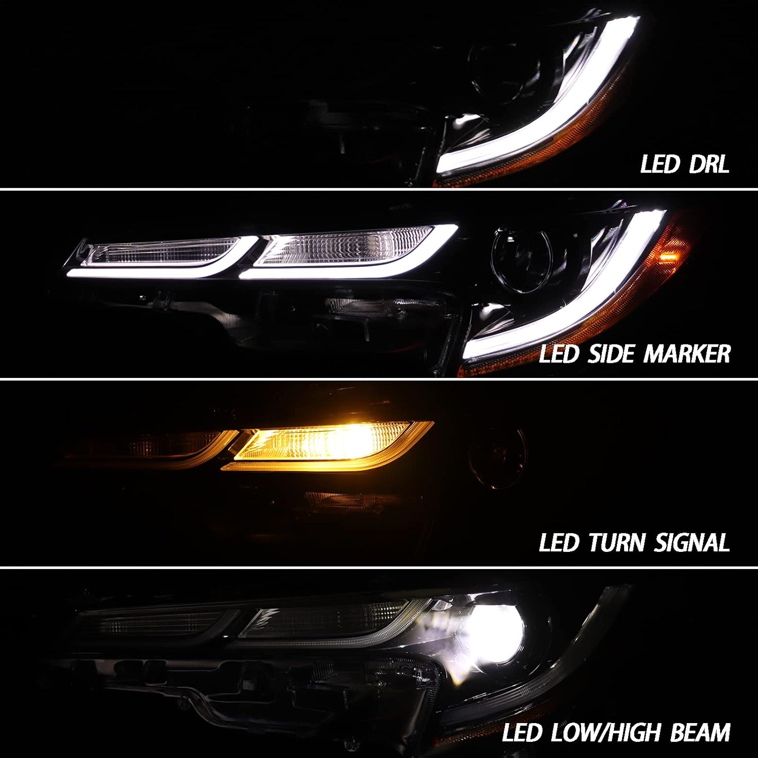 HWLMPS Full Led Headlights Assembly Compatible with 2020 2021 2022 Toyota Corolla SE/XLE/XSE, Replacement Headlamp Driver Side, Plastic Housing Polycarbonate Lens Plug and Play