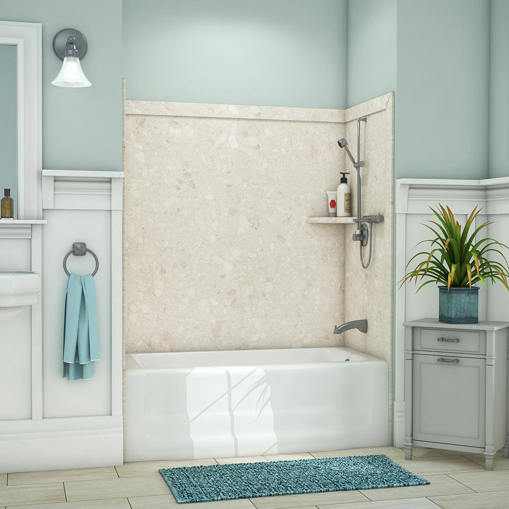FlexStone Elite 32-in W x 60-in H 3-Piece Calabria Fiberglass/Plastic Composite Bathtub Surround | TSK60326031CA